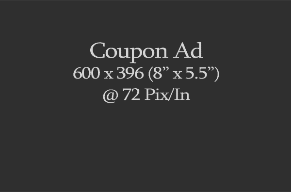 Coupon Ad Dimensions